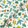 Tissu Coton Blanc Imprimé Fleuri Créole Vert Tissu Coton Blanc Imprimé Fleuri Créole Vert