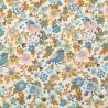 Tissu en Coton Blanc à Imprimé Floral et Oiseaux – Poésie et Légèreté Tissu en Coton Blanc à Imprimé Floral et Oiseaux – Poésie et Légèreté