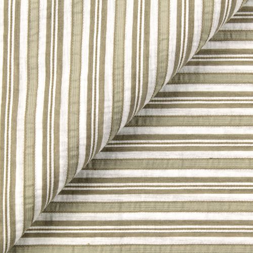 Tissu Coton Chemise Blanc Écru à Rayures – Élégance et Originalité Tissu Coton Chemise Blanc Écru à Rayures – Élégance et Originalité