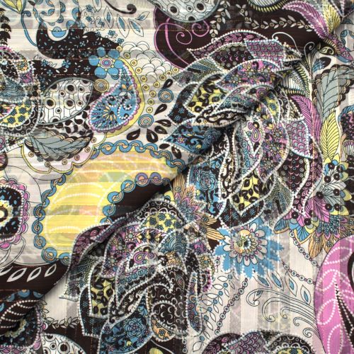Tissu Mousseline Transparent Imprimé Multicolore à Motifs Floraux – Léger, Fluide et Idéal pour Créations Élégantes Tissu Mousseline Transparent Imprimé Multicolore à Motifs Floraux – Léger, Fluide et Idéal pour Créations Élégantes